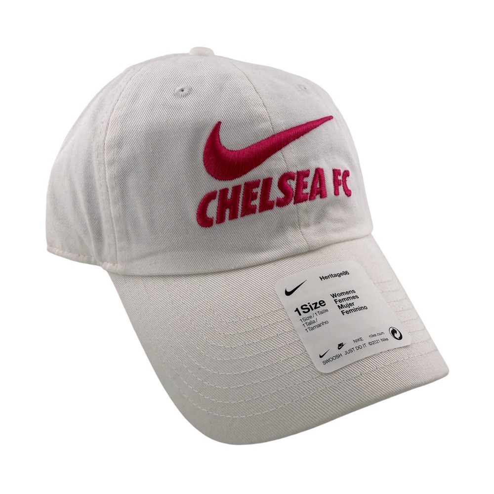 Nike Chelsea FC Premier League Football Club Pink Logo Campus Adjustable Hat Cap